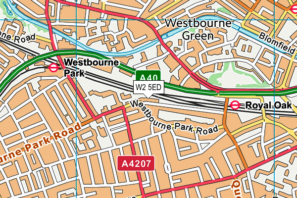 W2 5ED map - OS VectorMap District (Ordnance Survey)