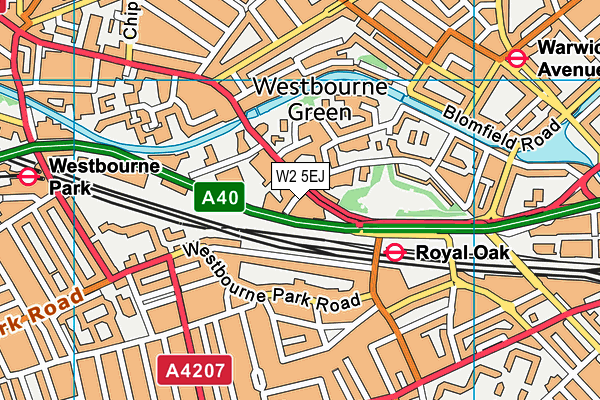 W2 5EJ map - OS VectorMap District (Ordnance Survey)