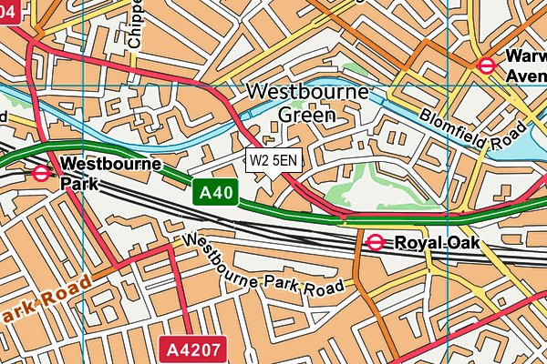 W2 5EN map - OS VectorMap District (Ordnance Survey)