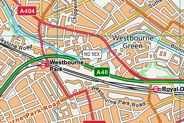 W2 5EX map - OS VectorMap District (Ordnance Survey)