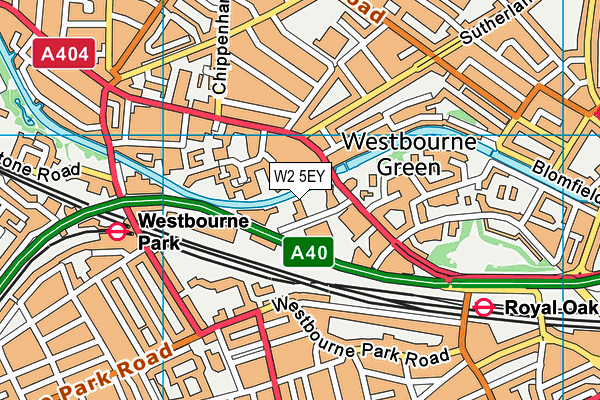 W2 5EY map - OS VectorMap District (Ordnance Survey)