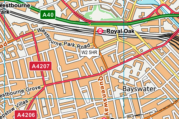 W2 5HR map - OS VectorMap District (Ordnance Survey)