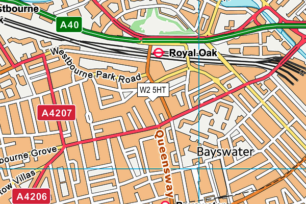 W2 5HT map - OS VectorMap District (Ordnance Survey)