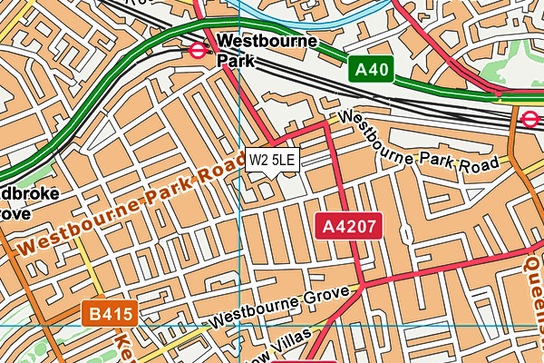 W2 5LE map - OS VectorMap District (Ordnance Survey)