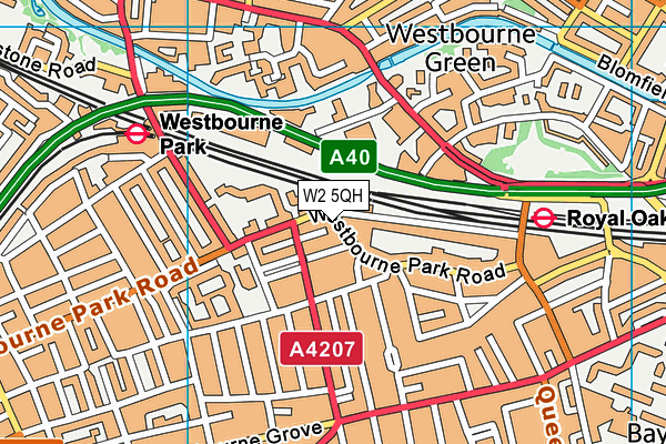 W2 5QH map - OS VectorMap District (Ordnance Survey)