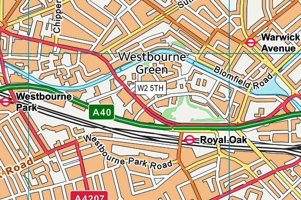 W2 5TH map - OS VectorMap District (Ordnance Survey)