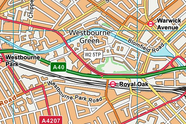 W2 5TP map - OS VectorMap District (Ordnance Survey)