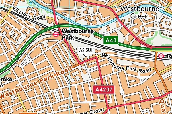 W2 5UH map - OS VectorMap District (Ordnance Survey)