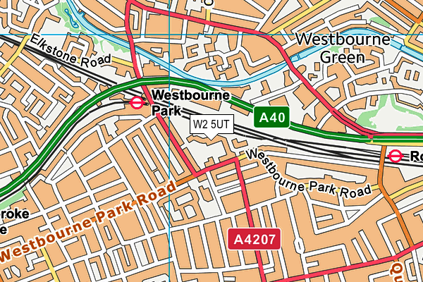 W2 5UT map - OS VectorMap District (Ordnance Survey)