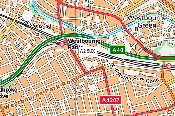 W2 5UX map - OS VectorMap District (Ordnance Survey)