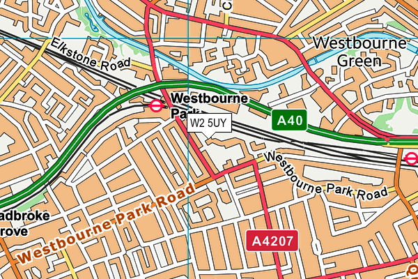 W2 5UY map - OS VectorMap District (Ordnance Survey)