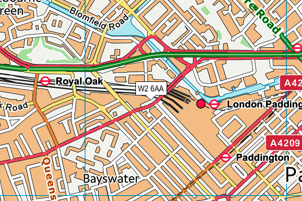 W2 6AA map - OS VectorMap District (Ordnance Survey)