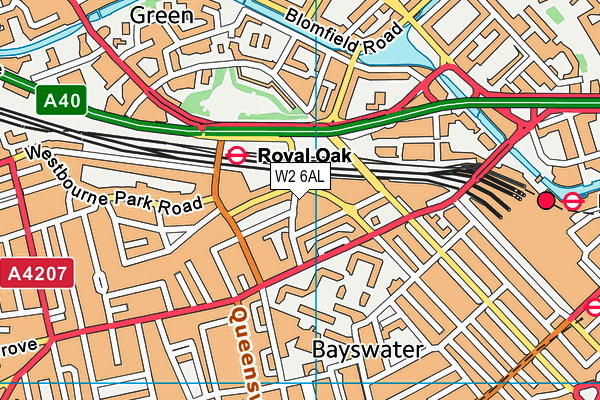 W2 6AL map - OS VectorMap District (Ordnance Survey)