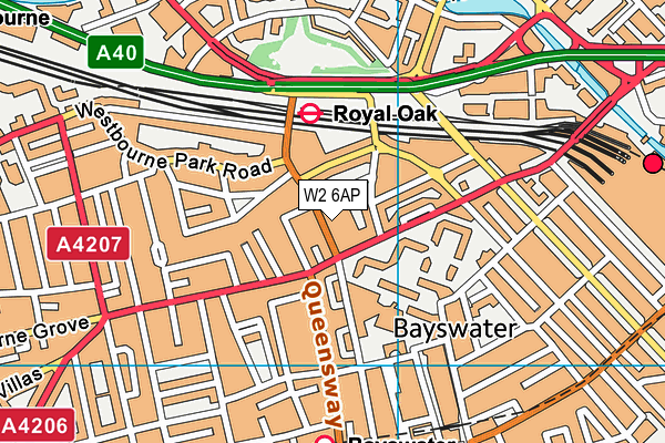 W2 6AP map - OS VectorMap District (Ordnance Survey)