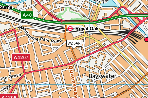 W2 6AR map - OS VectorMap District (Ordnance Survey)