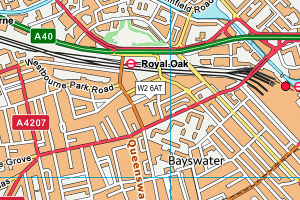 W2 6AT map - OS VectorMap District (Ordnance Survey)