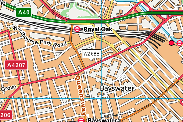 W2 6BE map - OS VectorMap District (Ordnance Survey)