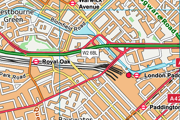 W2 6BL map - OS VectorMap District (Ordnance Survey)