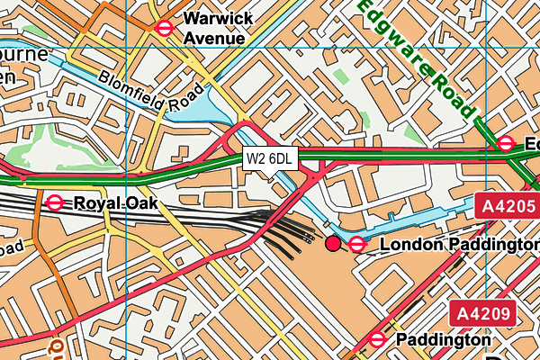 W2 6DL map - OS VectorMap District (Ordnance Survey)