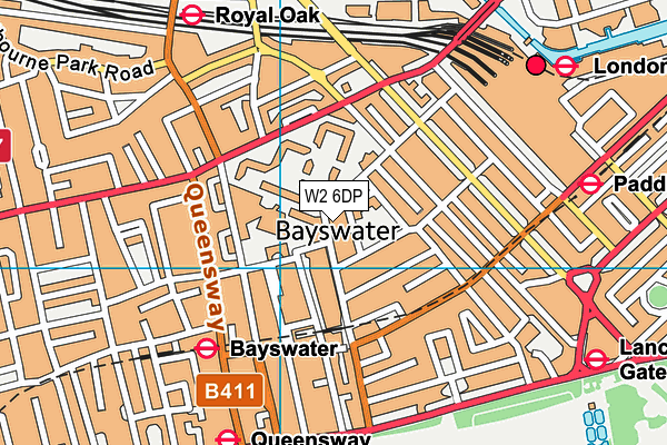 W2 6DP map - OS VectorMap District (Ordnance Survey)