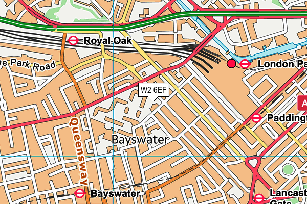 W2 6EF map - OS VectorMap District (Ordnance Survey)