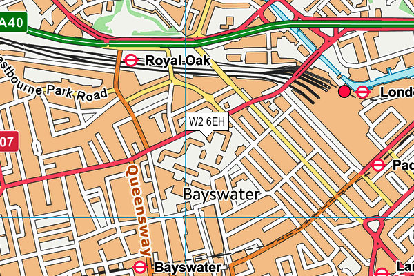 W2 6EH map - OS VectorMap District (Ordnance Survey)