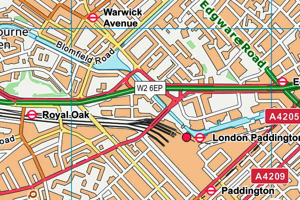 W2 6EP map - OS VectorMap District (Ordnance Survey)