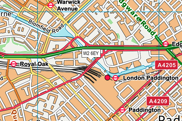 W2 6EY map - OS VectorMap District (Ordnance Survey)