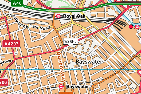 W2 6HL map - OS VectorMap District (Ordnance Survey)