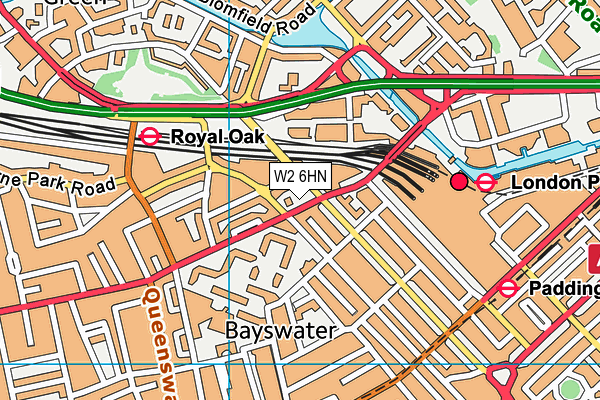 W2 6HN map - OS VectorMap District (Ordnance Survey)