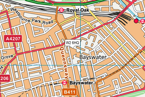 W2 6HQ map - OS VectorMap District (Ordnance Survey)