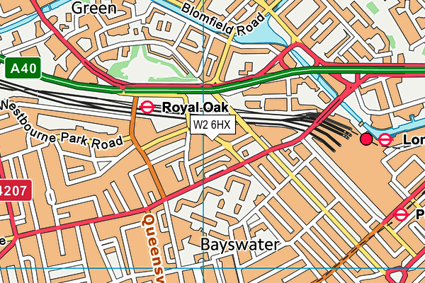 W2 6HX map - OS VectorMap District (Ordnance Survey)