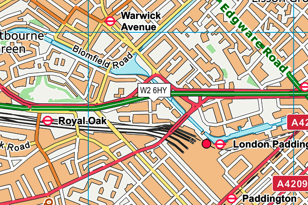 W2 6HY map - OS VectorMap District (Ordnance Survey)