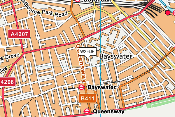 W2 6JE map - OS VectorMap District (Ordnance Survey)