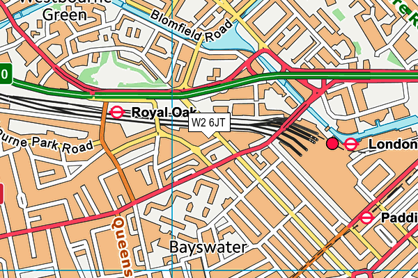 W2 6JT map - OS VectorMap District (Ordnance Survey)