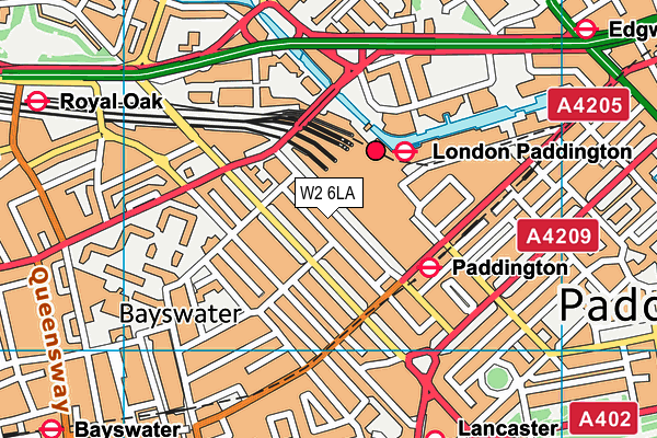 W2 6LA map - OS VectorMap District (Ordnance Survey)