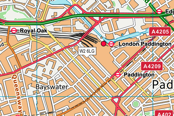 W2 6LG map - OS VectorMap District (Ordnance Survey)