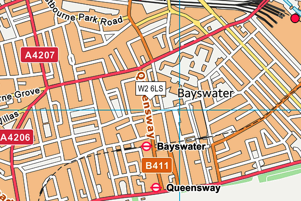 W2 6LS map - OS VectorMap District (Ordnance Survey)