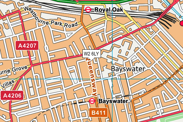 W2 6LY map - OS VectorMap District (Ordnance Survey)