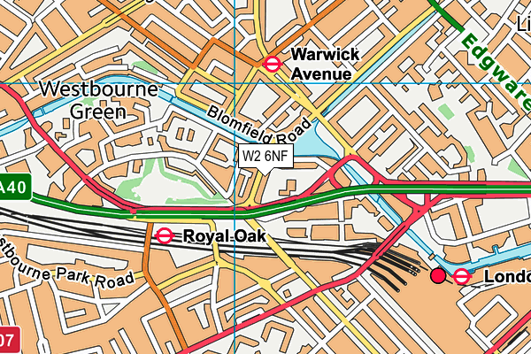 W2 6NF map - OS VectorMap District (Ordnance Survey)