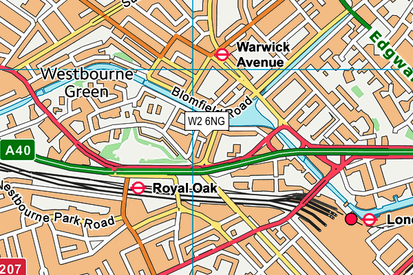 W2 6NG map - OS VectorMap District (Ordnance Survey)