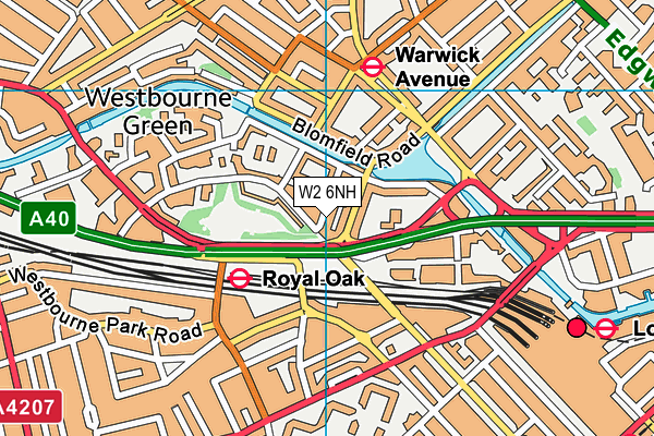 W2 6NH map - OS VectorMap District (Ordnance Survey)