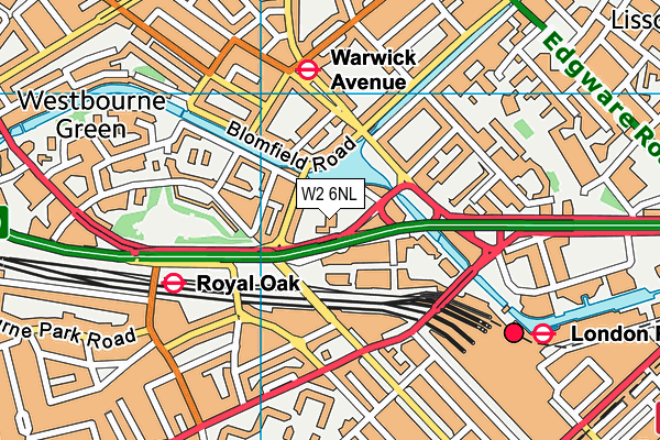 W2 6NL map - OS VectorMap District (Ordnance Survey)