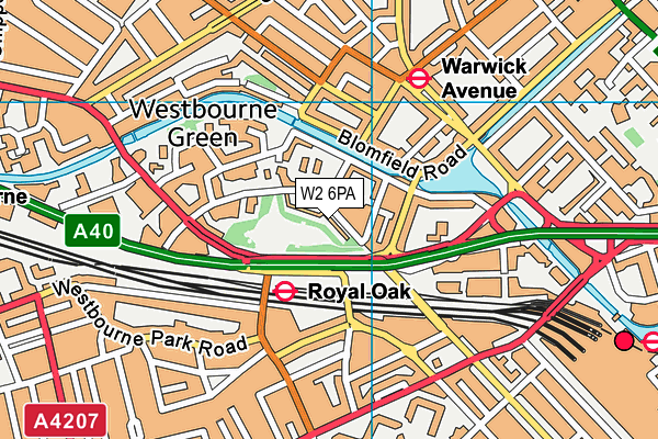 W2 6PA map - OS VectorMap District (Ordnance Survey)