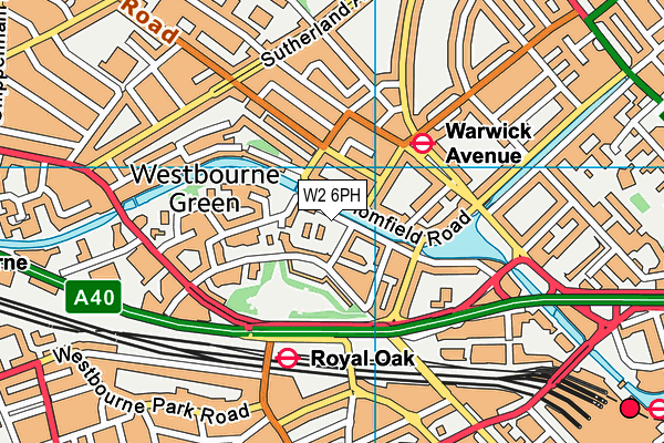 W2 6PH map - OS VectorMap District (Ordnance Survey)