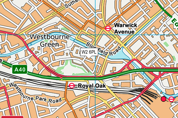 W2 6PL map - OS VectorMap District (Ordnance Survey)