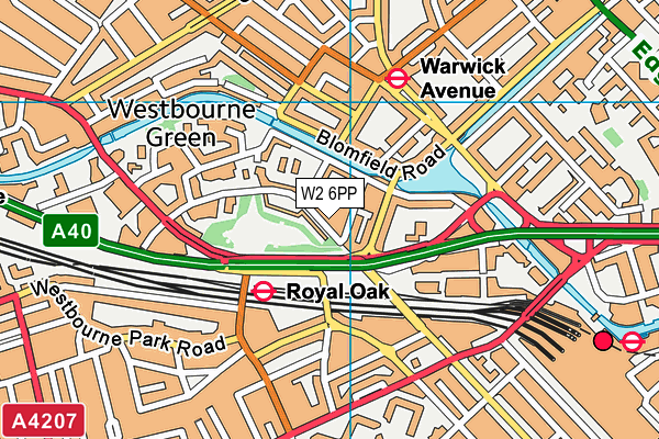 W2 6PP map - OS VectorMap District (Ordnance Survey)