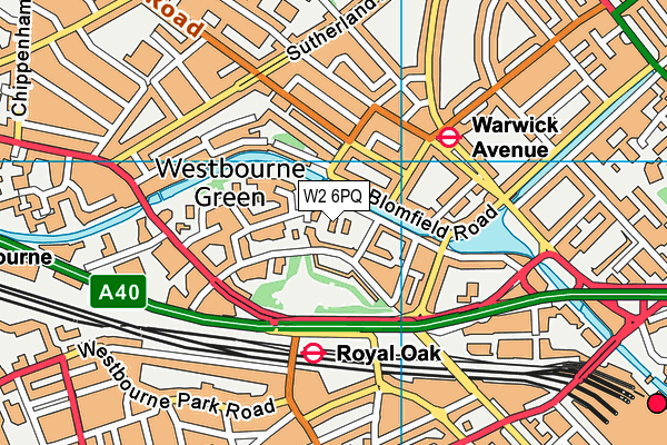 W2 6PQ map - OS VectorMap District (Ordnance Survey)