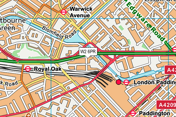 W2 6PR map - OS VectorMap District (Ordnance Survey)