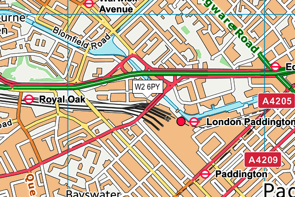 W2 6PY map - OS VectorMap District (Ordnance Survey)